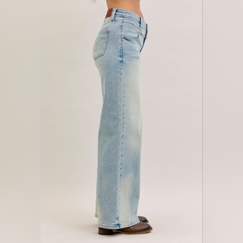 Judy Blue HR Light Wash Classic Straight Leg Jeans Column Western Various NEW - Picture 4 of 9